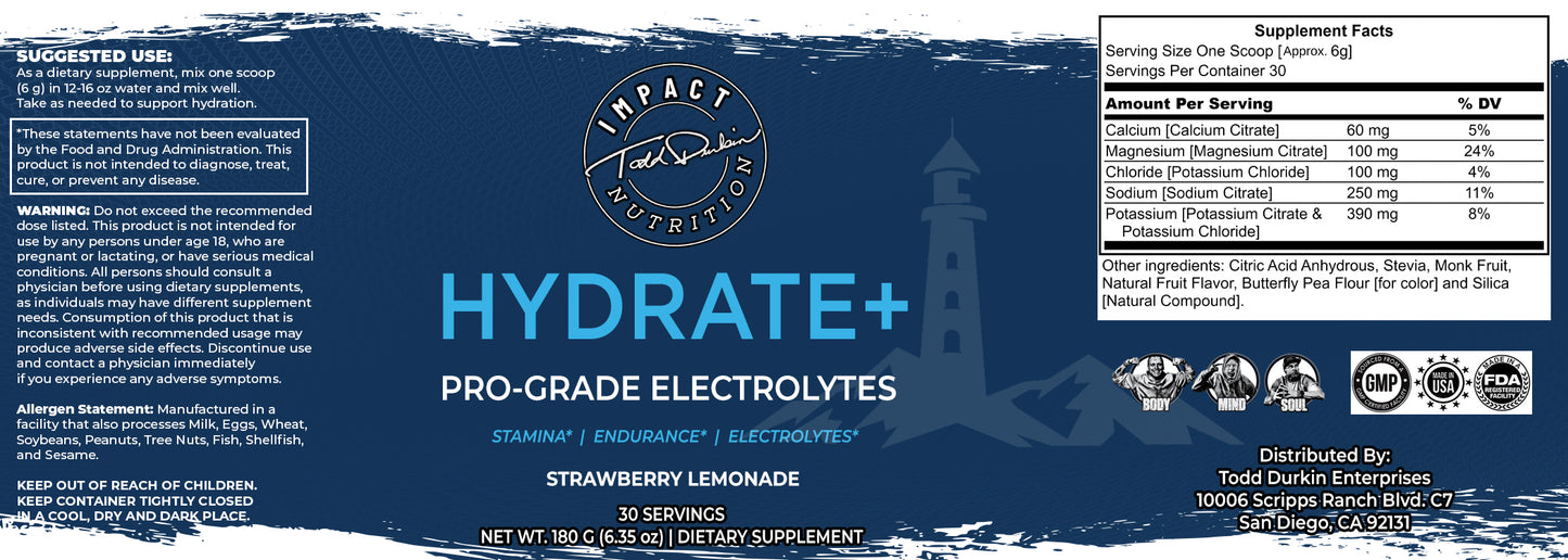 Hydrate+ - 30 Servings