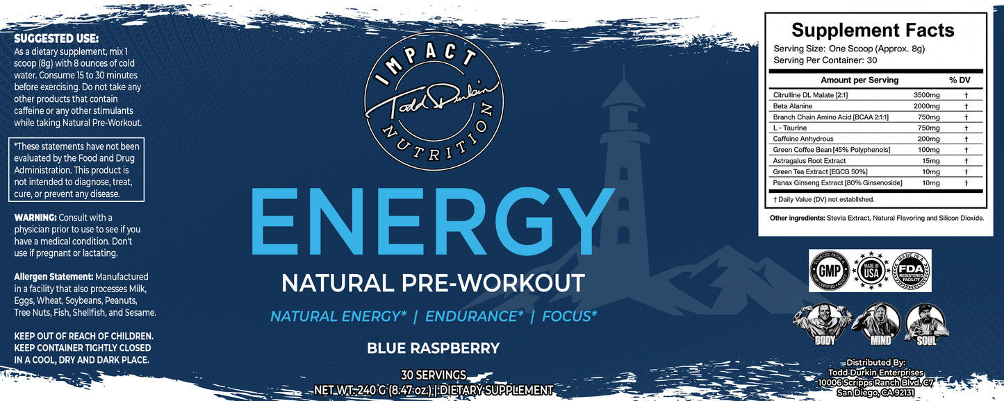 Energy - Natural Pre-Workout