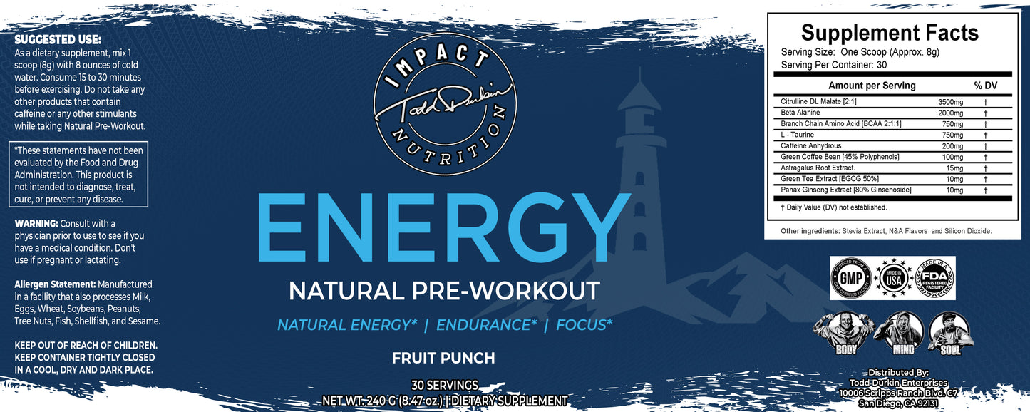 Energy - Natural Pre-Workout