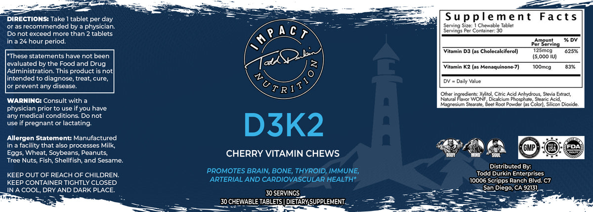 D3K2 Cherry Vitamin Chews